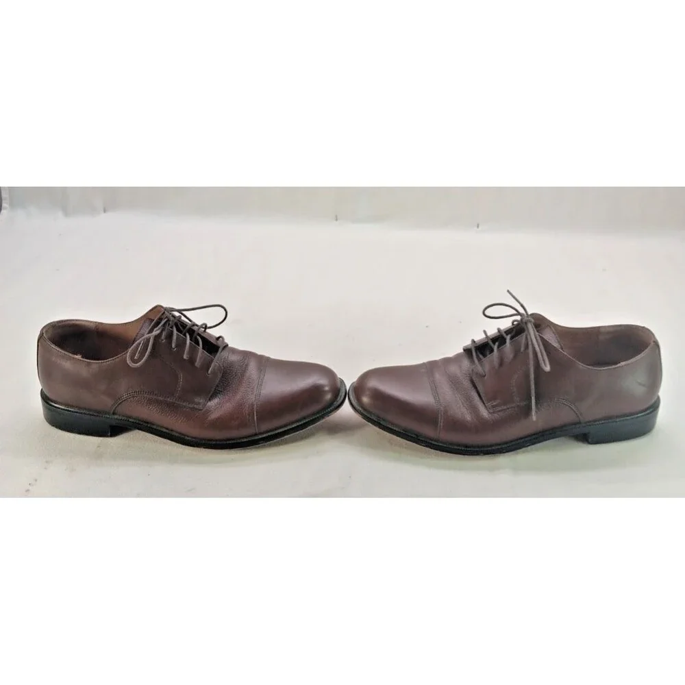 Bostonian Cap Toed Dress Shoes Men's Size 10.5M Brown Leather  Lace Up